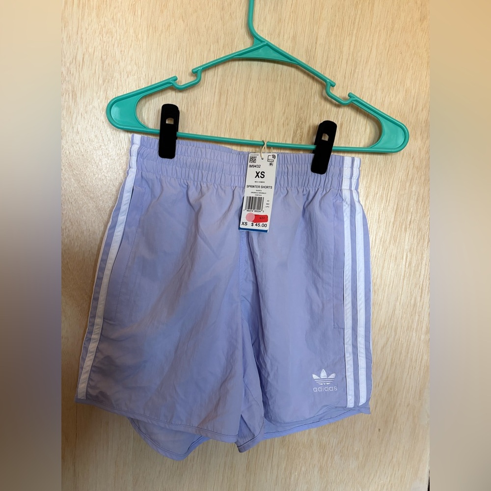 Adidas Light Purple Athletic Shorts